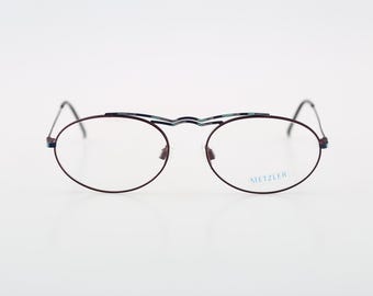 Metzler 1413 277, anteojos vintage de los años 90, negros, únicos, con montura ovalada, para mujer, NOS