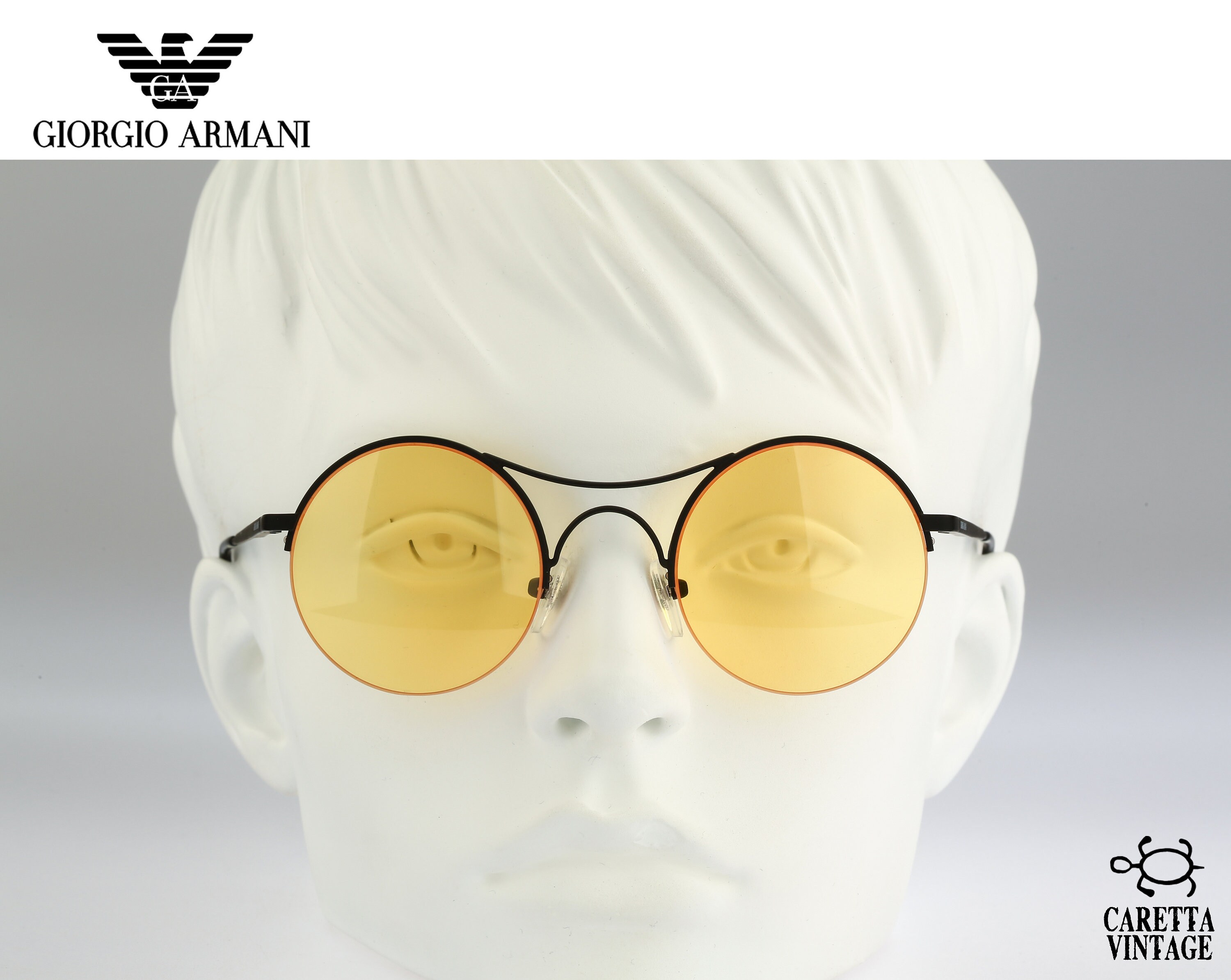 Giorgio Armani 121 706, Vintage 90s Tinted Yellow Lenses Unique