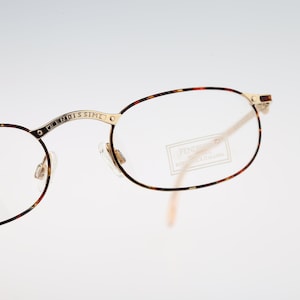 Fendissime by Rama F071 815, Vintage 90s gold and tortoise small rectangle eyeglasses frames mens and womens NOS