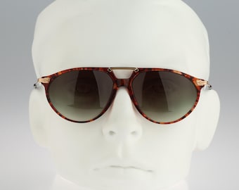 Puma P 642 K 581, Vintage 80s gold & tortoise aviator sunglasses men and women NOS