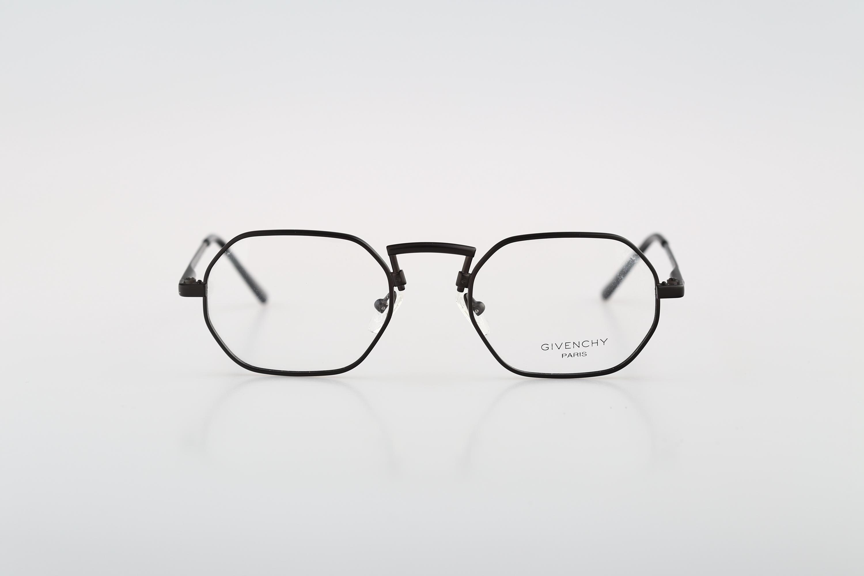 Givenchy GMO 23 442, Vintage 90s Black Hexagon Eyeglasses  display picture 1