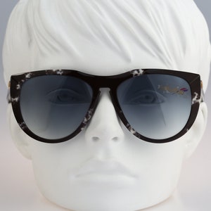 Silhouette M 3076, gafas de sol vintage de los años 80 en blanco y negro de gran tamaño para mujer, NOS
