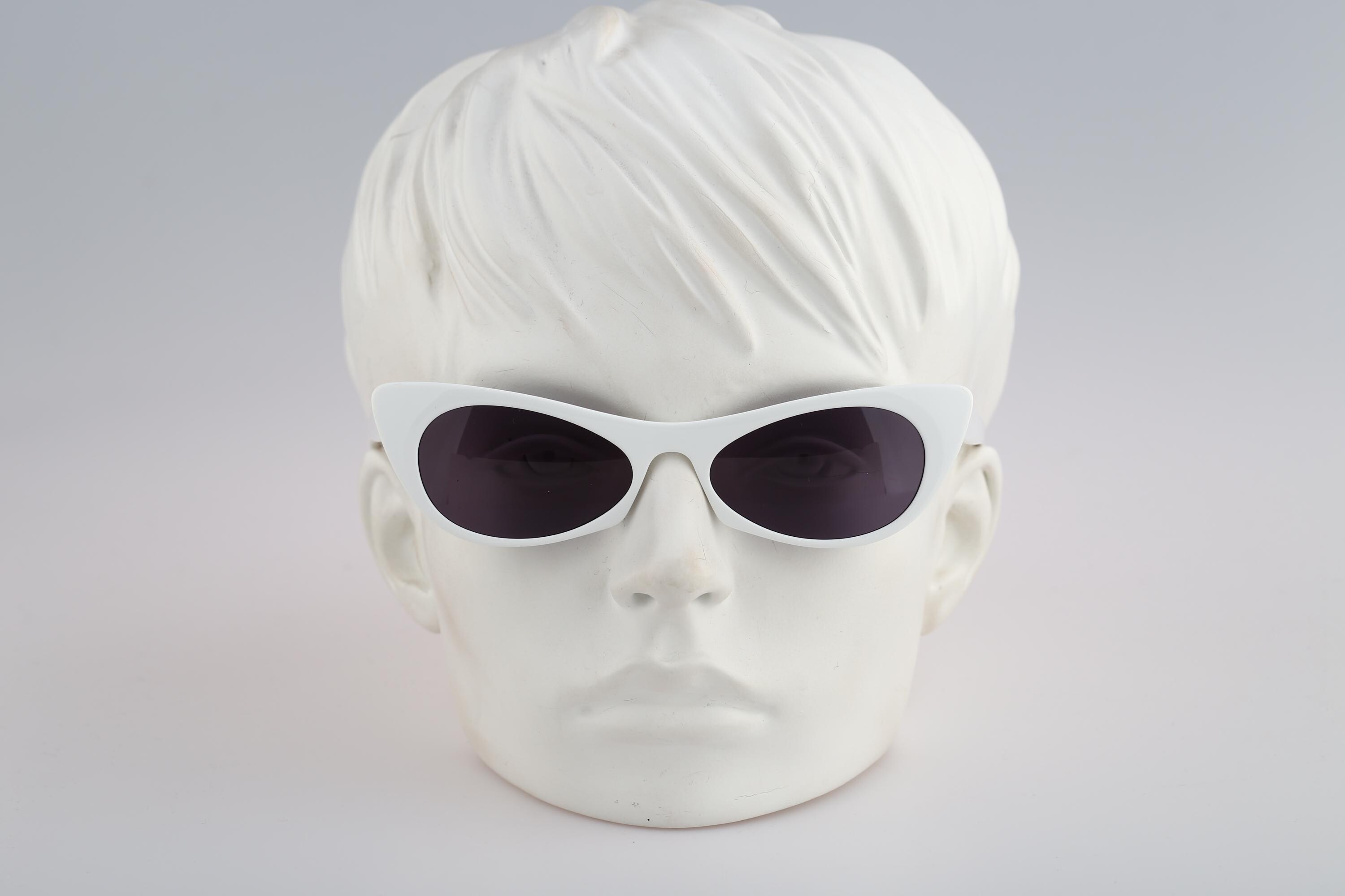 Andy Wolf Ezra Col.c 2000s White Rectangle Cat Eye Sunglasses - Etsy