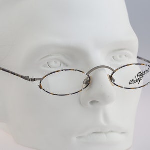 Robert Rudger 1320 152 77, Vintage 90s colorful and gray slim oval reading eyeglasses frames mens & womens NOS