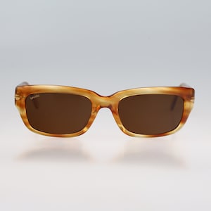 Galileo Mistral 03 S 0211, 90s tortoise acetate rectangle sunglasses mens & women NOS
