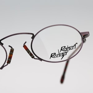 Robert Rudger 1510 153 42, Vintage 90s colorful unique steampunk small oval glasses frames mens & womens NOS