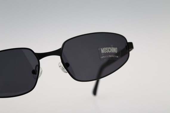 Moschino 3117 S 594 6, Vintage 2000s black rectan… - image 4