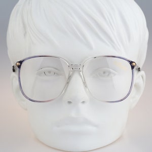 Silhouette M 1705 20 C 1341, Vintage 80s clear lightweight oversized square eyeglasses frames mens & womens / NOS