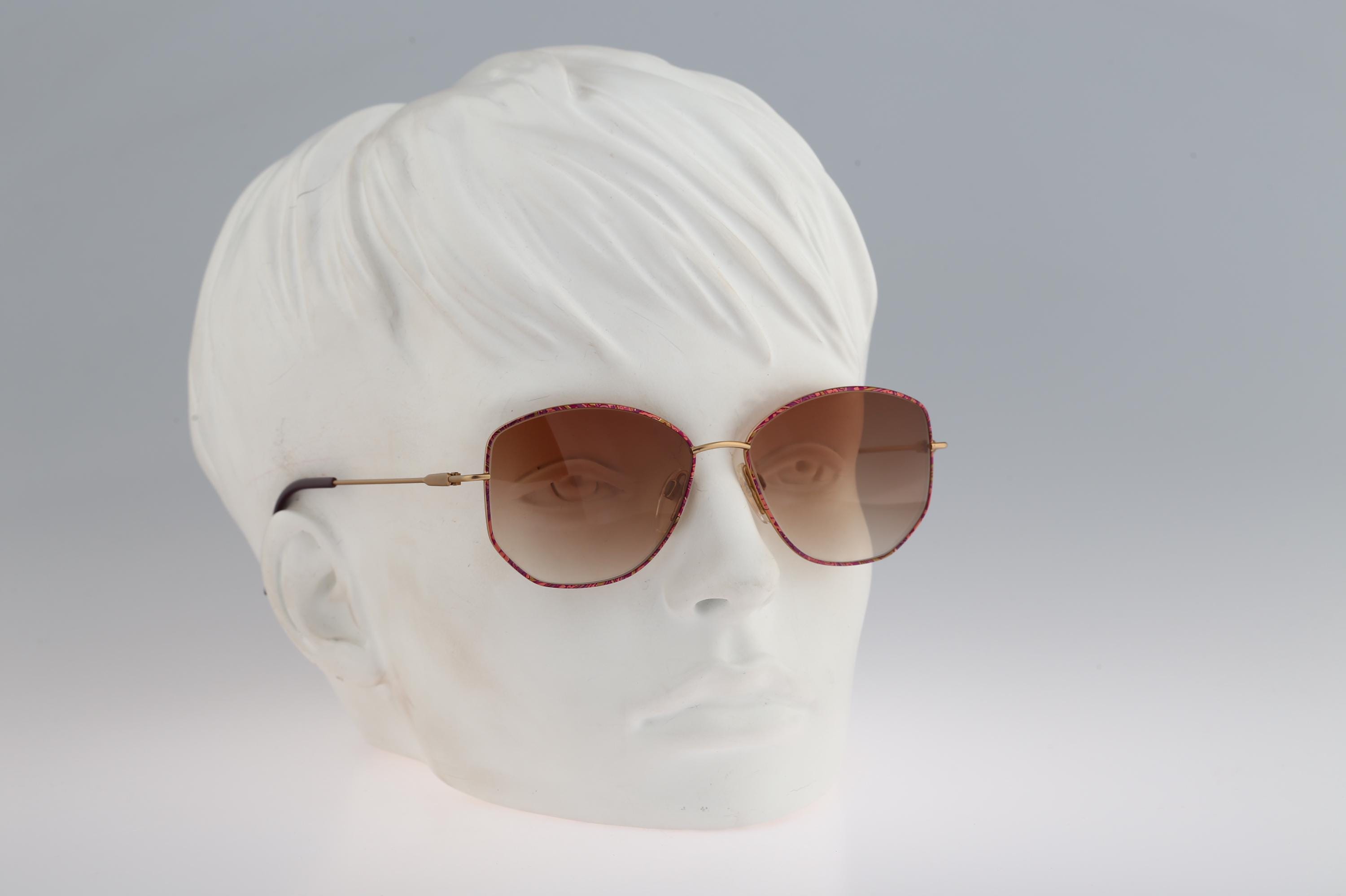 Silhouette Women\'s Sunglasses - Peach Tint Silhouette M 1202 /20 C 5557, Vintage 80s Tinted Pink Lenses  main image 2