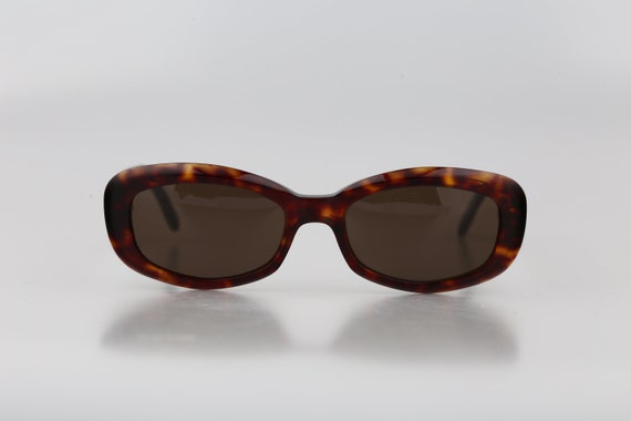 Iceberg 637 12, Vintage 90s tortoise rectangle ca… - image 3