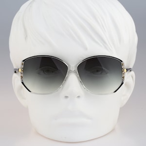 Silhouette M 1793 30 C 2343, Vintage 80s clear oversize butterfly okulary przeciwsłoneczne damskie / NOS