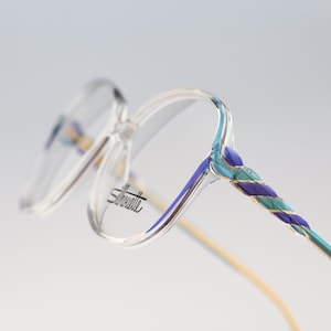 Silhouette M 1814 C 2859, Vintage 80s lightweight oversized clear square eyeglasses frames womens / NOS