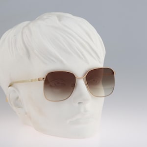 Silhouette M 6020 48 C 755, Vintage 80s gold square sunglasses women, NOS