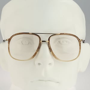 Rodier M 93 160, Vintage 80s unique double rim oversized square aviator glasses frames mens & womens NOS