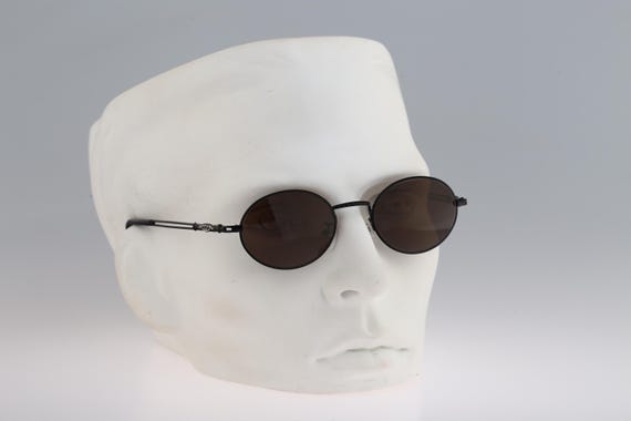 Sting 4152 540, Vintage 90s Black Steampunk Small Oval