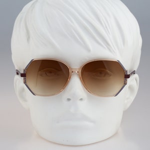 Silhouette M 1789 20 C 2115, Vintage 80s colorful & clear oversized hexagon butterfly sunglasses women, NOS