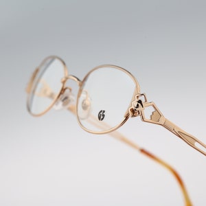 G5 di LOZZA G & C 400 GPS, Vintage 90s gold victorian small oval eyeglasses frames womens NOS