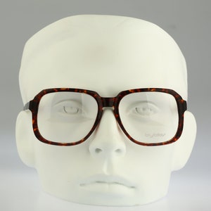 Byblos B 54 365 , Vintage 90s tortoise large square eyeglasses frames mens & womens NOS