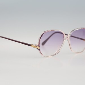 Silhouette M 1813 20 C 2686, Vintage 80s tinted purple lenses unique clear oversized butterfly sunglasses women, NOS image 5