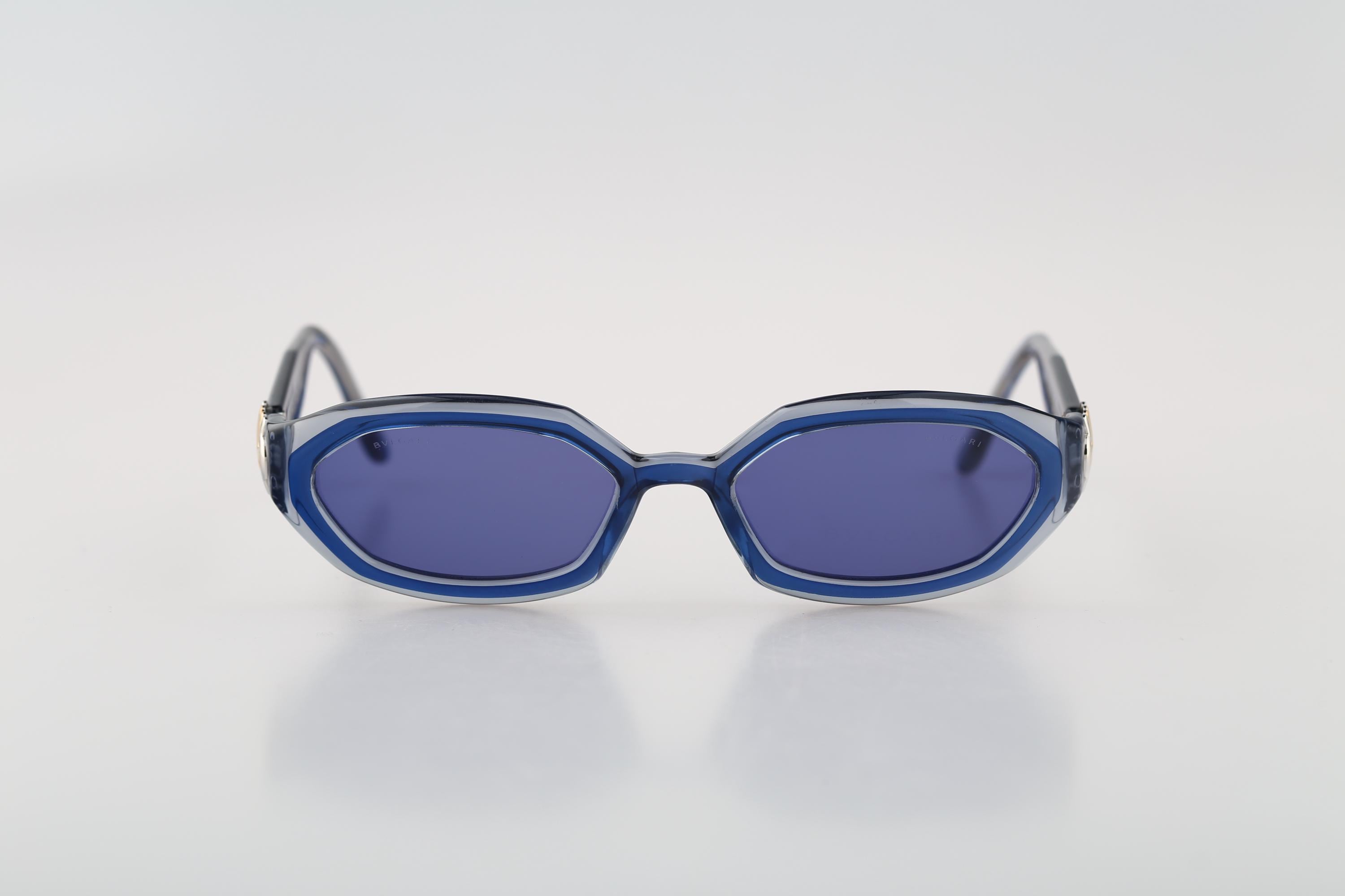Bvlgari 813 914, Vintage 2000s Unique Blue Hexagon  display picture 1