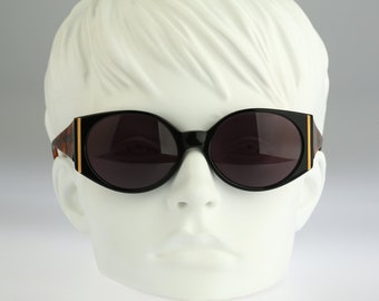Butterfly sunglasses, Arrogance A609 NA00, Vintage 80s black cat eye sunglasses women, NOS