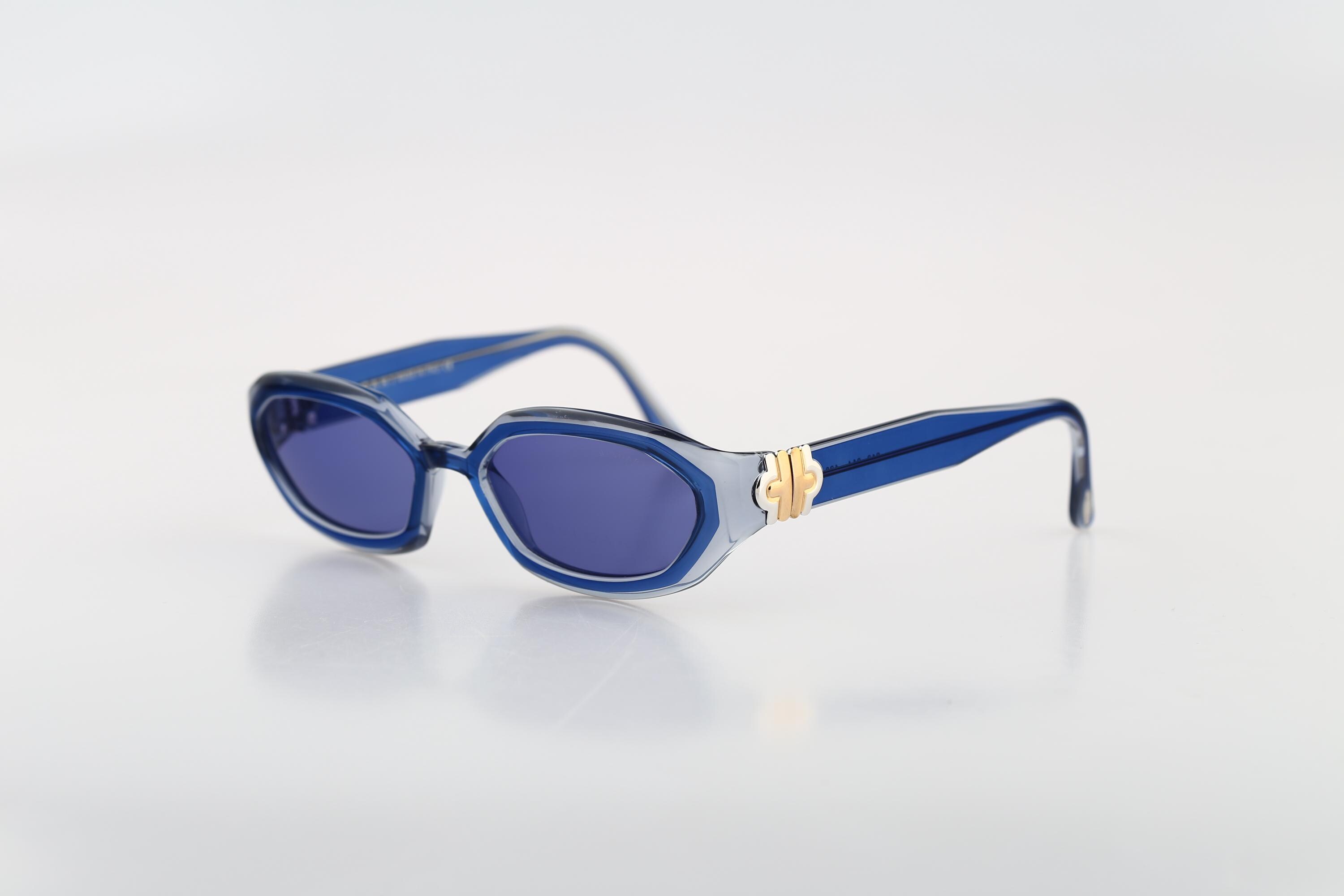 Bvlgari 813 914, Vintage 2000s Unique Blue Hexagon 