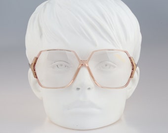 MAURICE ST N 1040 Gold Tone Oversized Hexagon Eyeglasses 