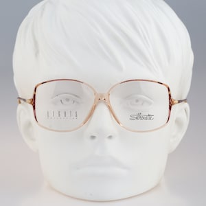 Silhouette M 1767 25 C 2837, Vintage 80s colorful and clear oversized square eyeglasses frames womens / NOS