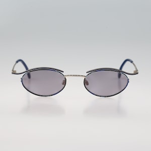 Marc O&#39;Polo by Metzler 3380 127, Vintage 90s tinted lenses unique slim small oval sunglasses women, NOS