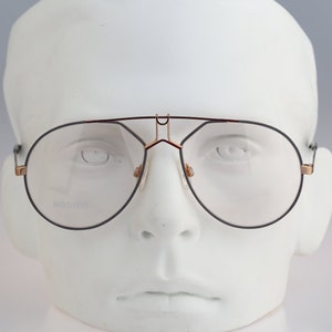 Rodier M 125 311, Vintage 80s unique oversized round aviator glasses frames mens & womens NOS