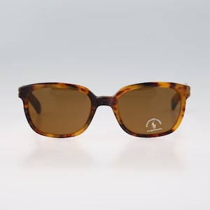 Polo Ralph Lauren Classic 824 S 022, Vintage 90s tortoise glass lenses square sunglasses mens and women NOS