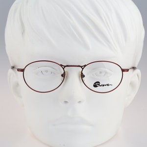 Nikon Wave WA 7439 0212, Vintage 90s antique gold small round eyeglasses frames mens & women NOS