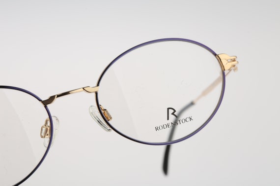 Rodenstock R 2542 E, Vintage 90s blue & gold uniq… - image 6