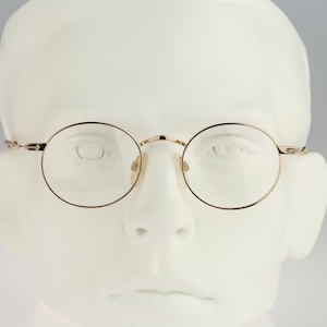 Mondi by Metzler 2332 689, Vintage 90s gold small round eyeglasses frames mens & womens NOS