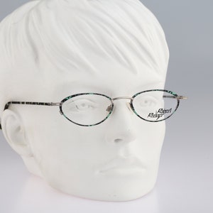 Robert Rudger 1710 224 F3, Vintage 90s colorful small oval eyeglasses frames womens NOS