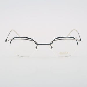 Isn't by Coconuts 3462 001, Vintage 90s lightweight half rim small square glasses frames mens & womens NOS