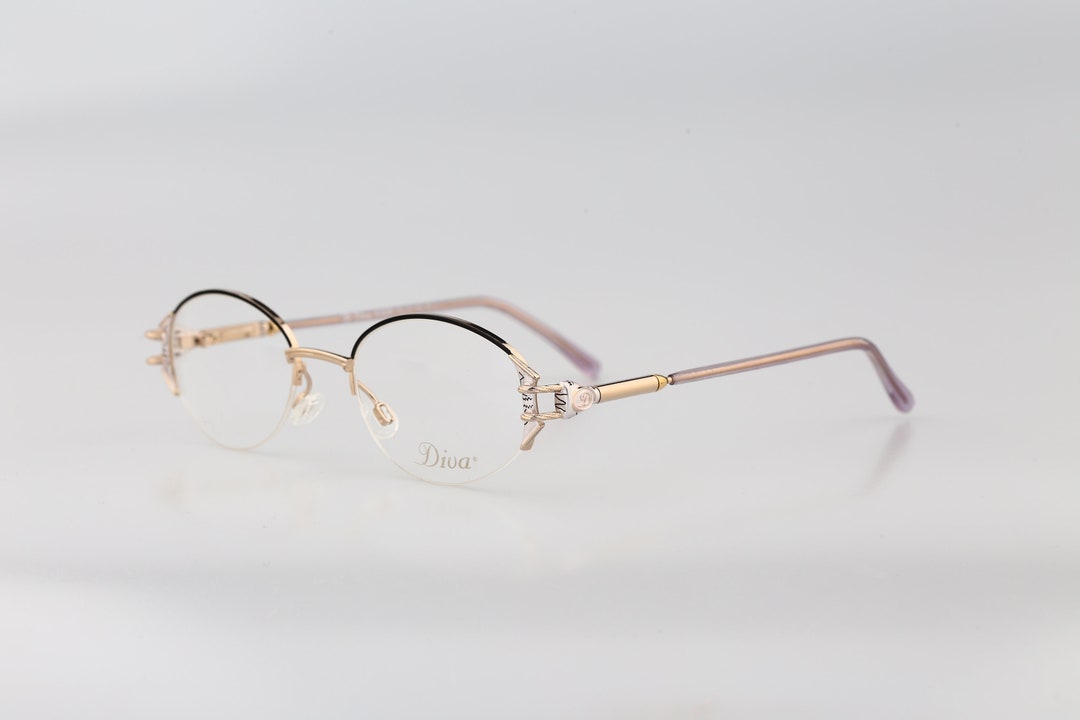 Diva 5143 AP 83 D, montatura per occhiali da vista ovali con mezza