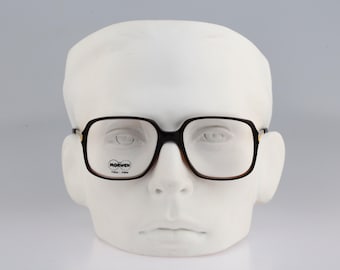 Morwen You & You Sirio AM 01, Vintage 80s tortoise oversized square eyeglasses frames mens and womens NOS
