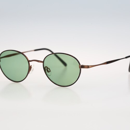 Small round sunglasses men, Rodenstock R4221 Titanium, Vintage 90s unique micro round tinted green sunglasses shops women NOS