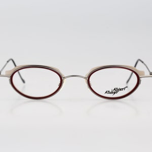 Robert Rudger 2292 310-02, Vintage 90er Jahre Doppelrand kleine ovale Brille Damen NOS