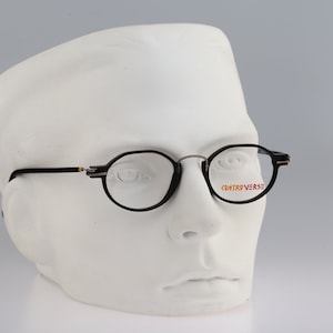 Contro Verse 3310 010 37, anteojos panto vintage de los años 90 con corona negra, para hombre y mujer, NOS