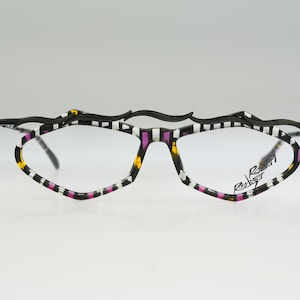 Robert Rudger 670 36, Vintage  90s colorful crazy hexagon glasses frames womens NOS
