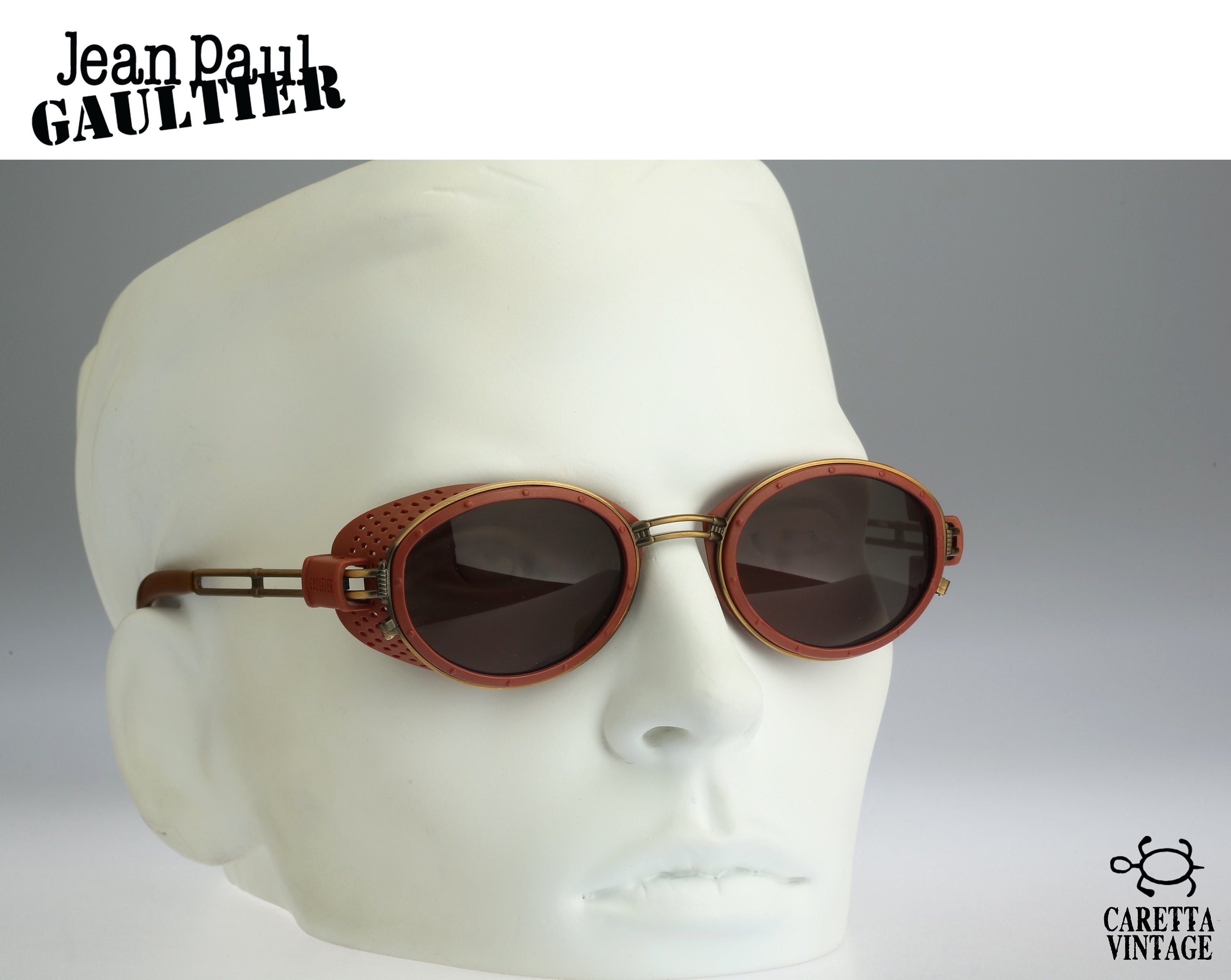 56-6201 jean paul gaultier 防風 サングラス Sunglasses Jean Paul Gaultier 56-6201 Steampunk Designer Shades