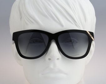 Silhouette M 3086, Vintage 80s unique black oversized wayfarer butterfly sunglasses women NOS