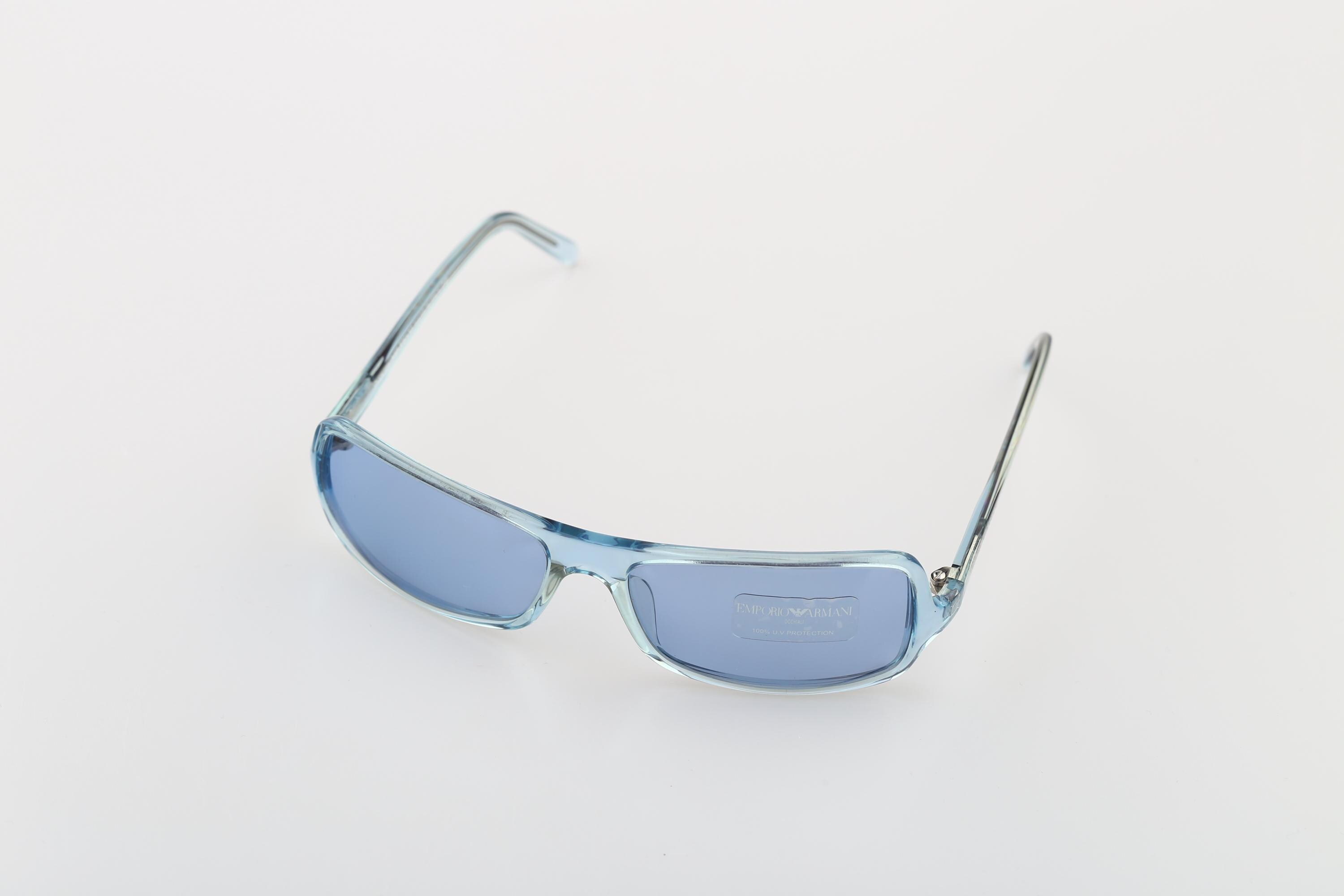 Emporio Armani 708 S 774 9, Vintage 2000s Navy Blue Lenses Wrap