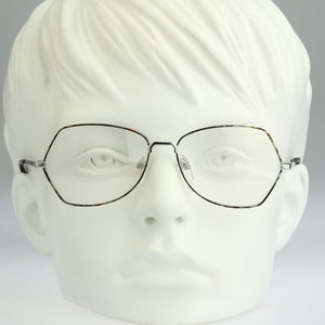 Silhouette M 6194 V 6050, Vintage 80s silver & tortoise butterfly eyeglasses frames womens NOS