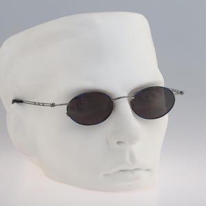 Robert Rudger 2265 010 6M, Vintage 90s colorful steampunk small oval sunglasses mens & women, NOS