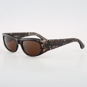 Nouvelle Vague Lady S 198, Vintage 80s unique dark tortoise cat eye sunglasses women, NOS