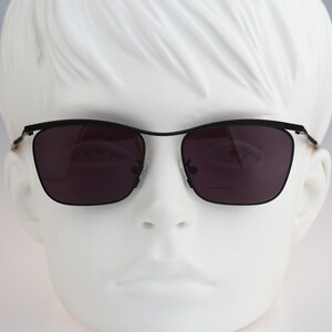 Sting 334 04, Vintage 90s unique black square sunglasses women NOS