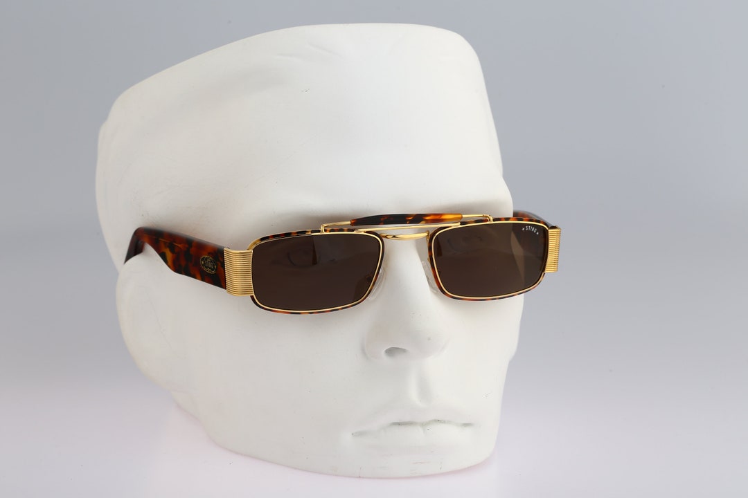 Sting 325 S40, Vintage 90s Gold & Tortoise Small Rectangle Aviator  Sunglasses Men and Women NOS - Etsy